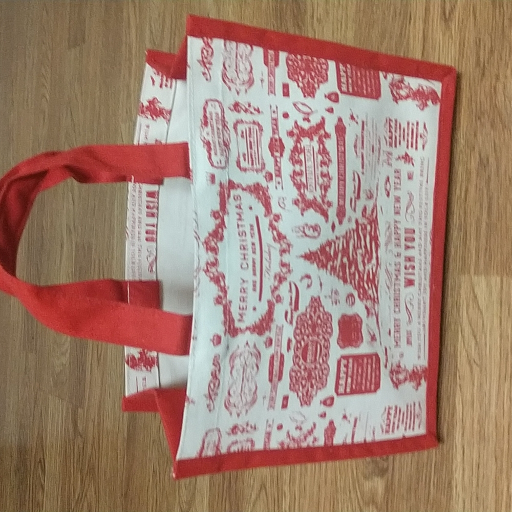 Christmas NWOT burlap bag